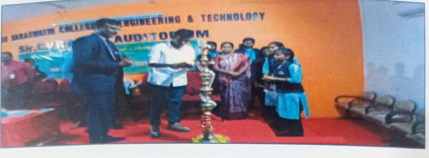 Lighting the lamp by the dignitaries of the day